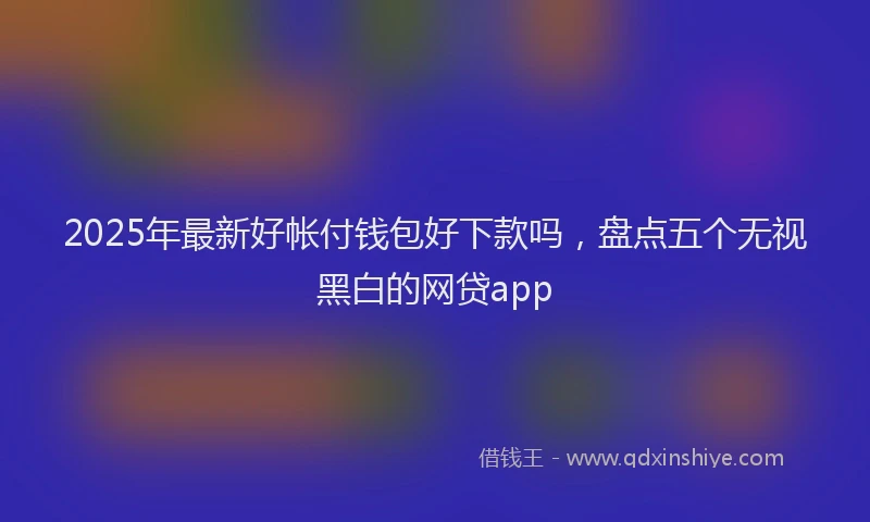 2025年最新好帐付钱包好下款吗，盘点五个无视黑白的网贷app