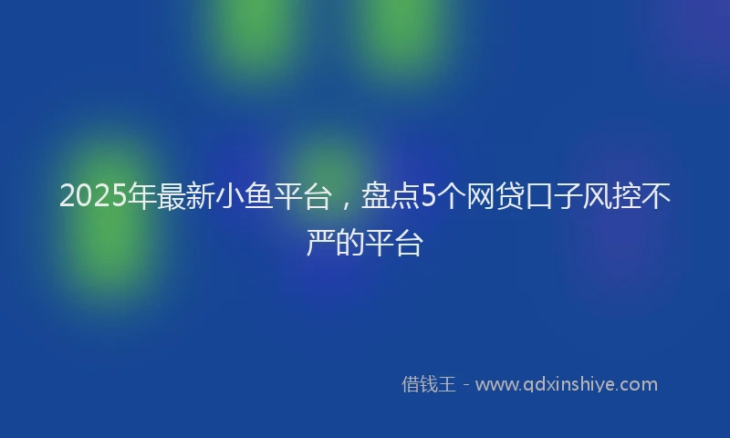 2025年最新小鱼平台，盘点5个网贷口子风控不严的平台