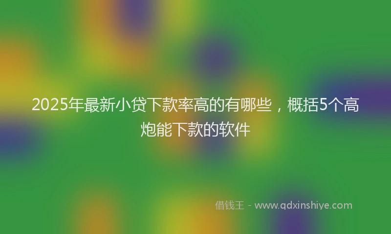 2025年最新小贷下款率高的有哪些，概括5个高炮能下款的软件