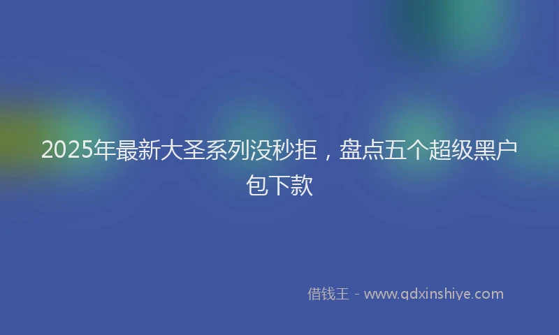 2025年最新大圣系列没秒拒，盘点五个超级黑户包下款