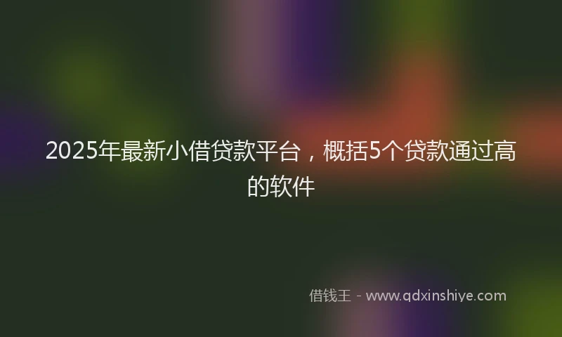 2025年最新小借贷款平台，概括5个贷款通过高的软件