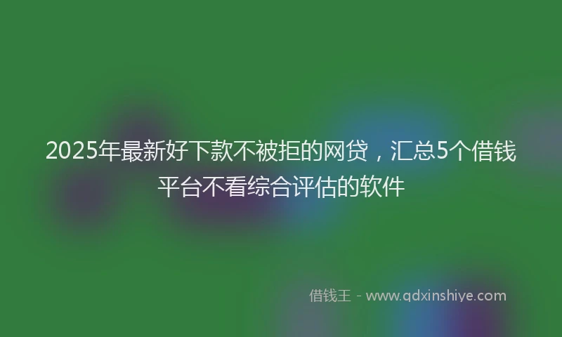 2025年最新好下款不被拒的网贷，汇总5个借钱平台不看综合评估的软件