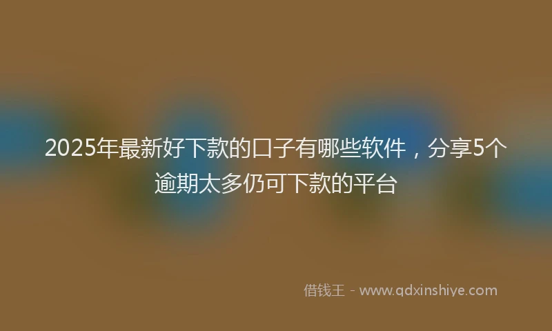 2025年最新好下款的口子有哪些软件，分享5个逾期太多仍可下款的平台