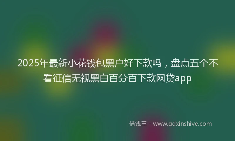 2025年最新小花钱包黑户好下款吗，盘点五个不看征信无视黑白百分百下款网贷app