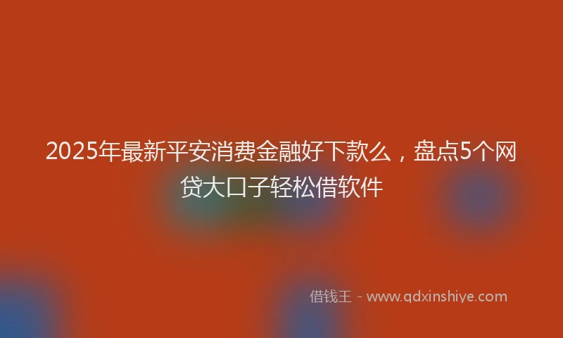 2025年最新平安消费金融好下款么，盘点5个网贷大口子轻松借软件