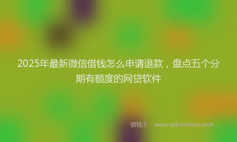 2025年最新微信借钱怎么申请退款，盘点五个分期有额度的网贷软件