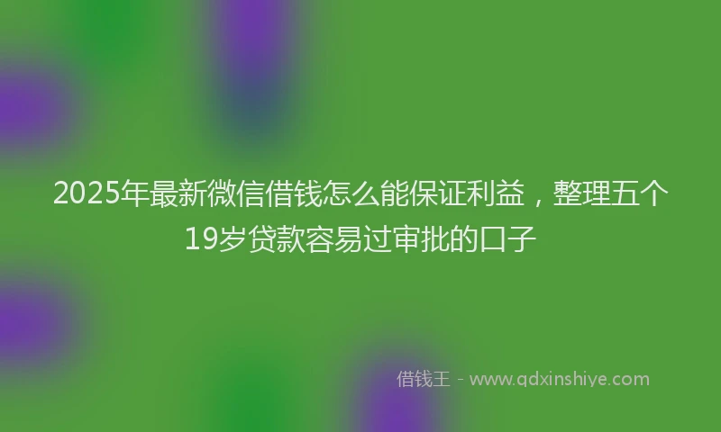 2025年最新微信借钱怎么能保证利益，整理五个19岁贷款容易过审批的口子