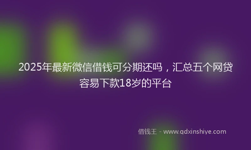 2025年最新微信借钱可分期还吗，汇总五个网贷容易下款18岁的平台