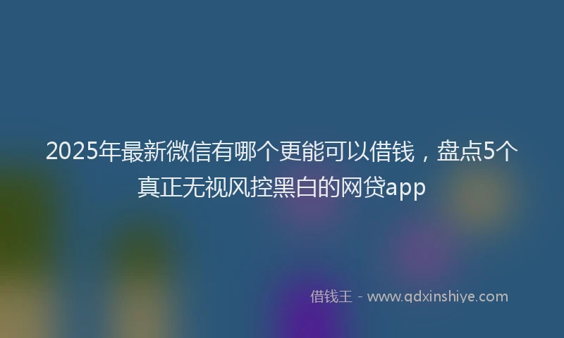 2025年最新微信有哪个更能可以借钱，盘点5个真正无视风控黑白的网贷app