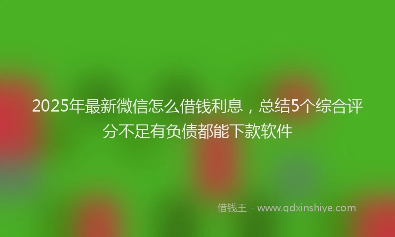 2025年最新微信怎么借钱利息，总结5个综合评分不足有负债都能下款软件