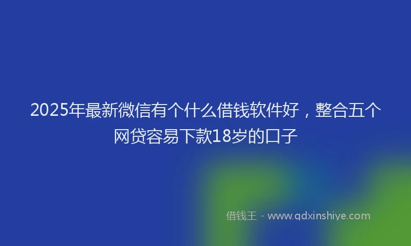 2025年最新微信有个什么借钱软件好，整合五个网贷容易下款18岁的口子