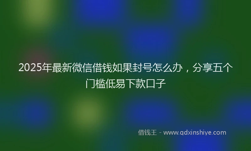 2025年最新微信借钱如果封号怎么办，分享五个门槛低易下款口子