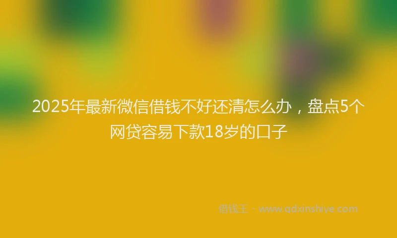 2025年最新微信借钱不好还清怎么办，盘点5个网贷容易下款18岁的口子