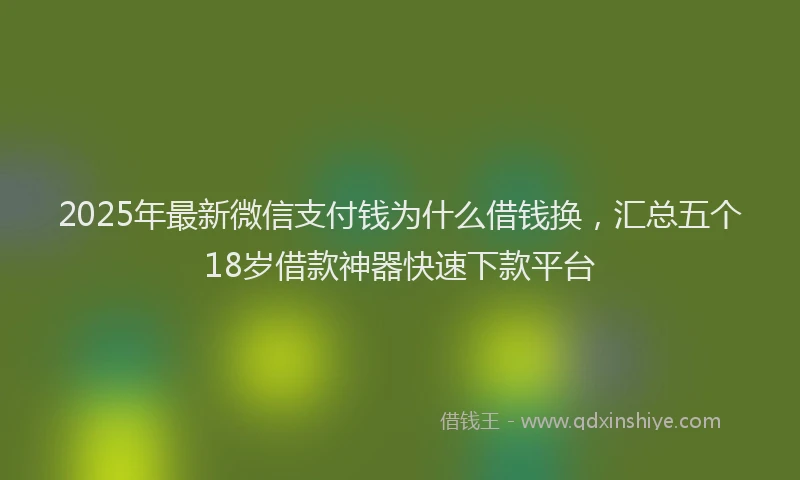 2025年最新微信支付钱为什么借钱换，汇总五个18岁借款神器快速下款平台