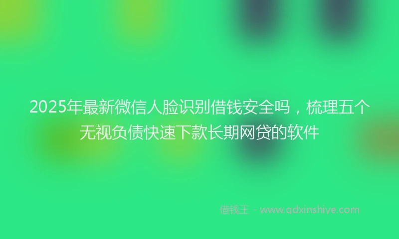 2025年最新微信人脸识别借钱安全吗，梳理五个无视负债快速下款长期网贷的软件