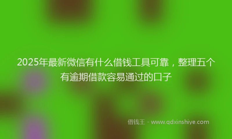 2025年最新微信有什么借钱工具可靠，整理五个有逾期借款容易通过的口子