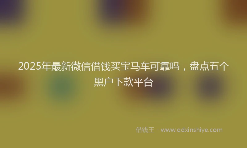 2025年最新微信借钱买宝马车可靠吗，盘点五个黑户下款平台