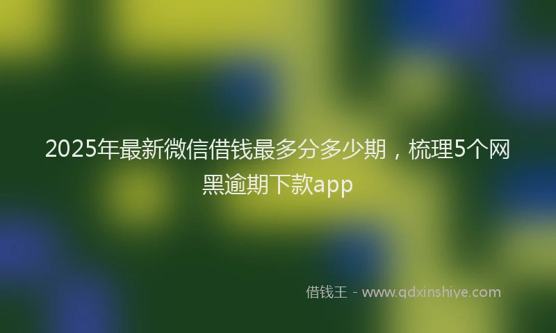 2025年最新微信借钱最多分多少期，梳理5个网黑逾期下款app
