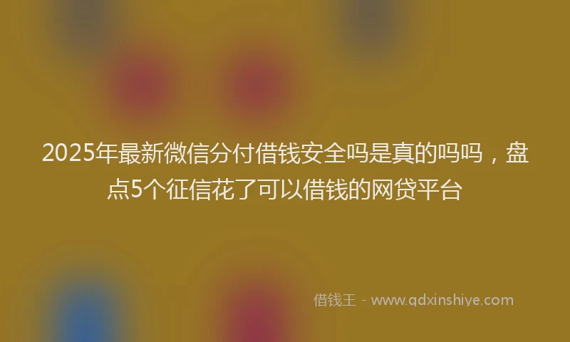2025年最新微信分付借钱安全吗是真的吗吗，盘点5个征信花了可以借钱的网贷平台