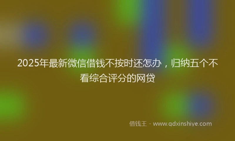 2025年最新微信借钱不按时还怎办，归纳五个不看综合评分的网贷