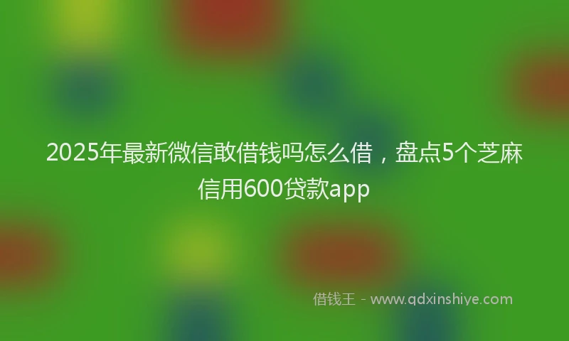 2025年最新微信敢借钱吗怎么借，盘点5个芝麻信用600贷款app