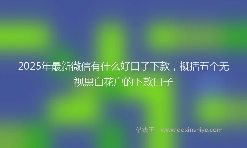 2025年最新微信有什么好口子下款，概括五个无视黑白花户的下款口子