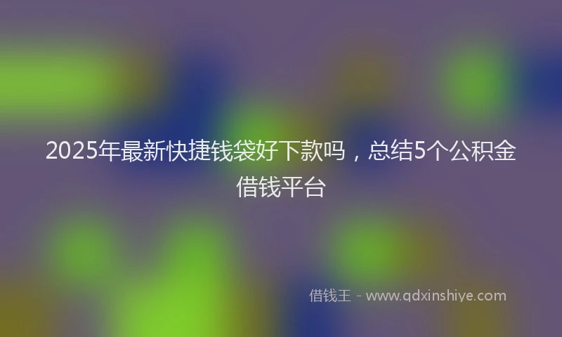 2025年最新快捷钱袋好下款吗，总结5个公积金借钱平台