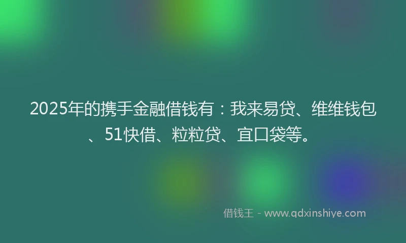 2025年的携手金融借钱有：我来易贷、维维钱包、51快借、粒粒贷、宜口袋等。