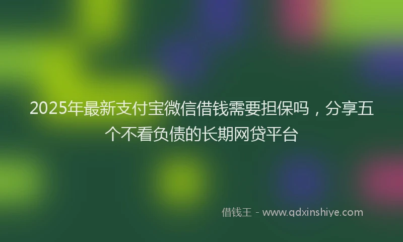 2025年最新支付宝微信借钱需要担保吗，分享五个不看负债的长期网贷平台
