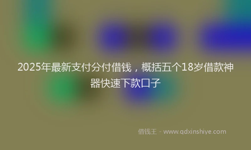 2025年最新支付分付借钱，概括五个18岁借款神器快速下款口子
