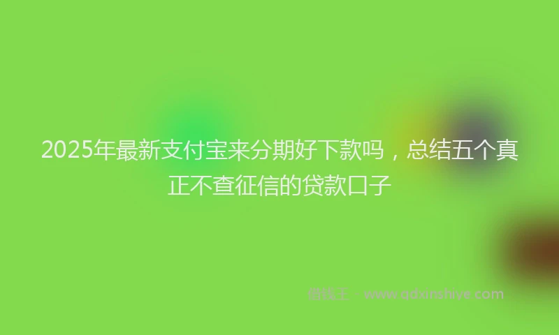 2025年最新支付宝来分期好下款吗，总结五个真正不查征信的贷款口子