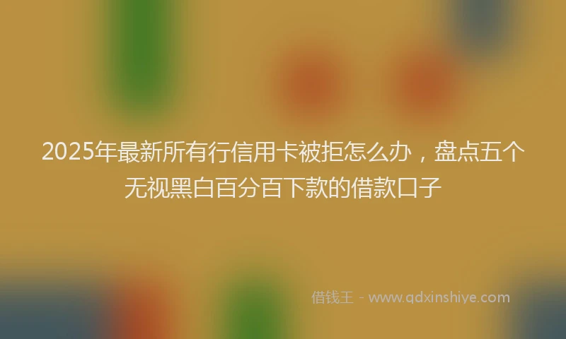 2025年最新所有行信用卡被拒怎么办，盘点五个无视黑白百分百下款的借款口子