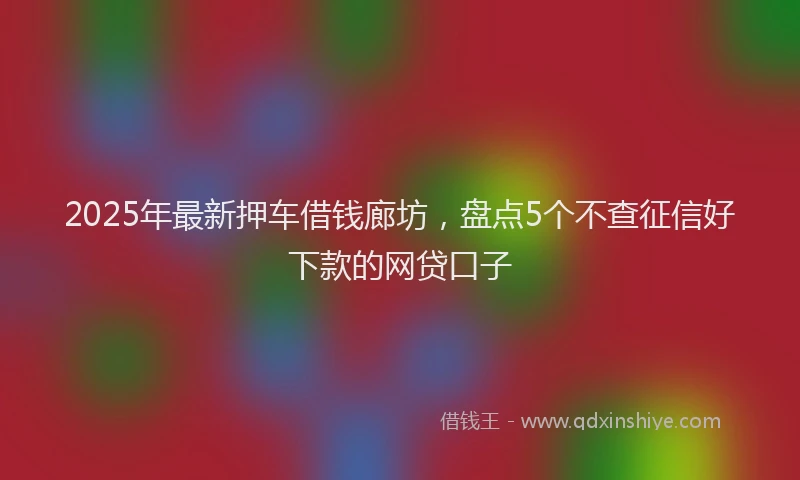 2025年最新押车借钱廊坊，盘点5个不查征信好下款的网贷口子