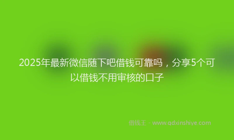 2025年最新微信随下吧借钱可靠吗，分享5个可以借钱不用审核的口子
