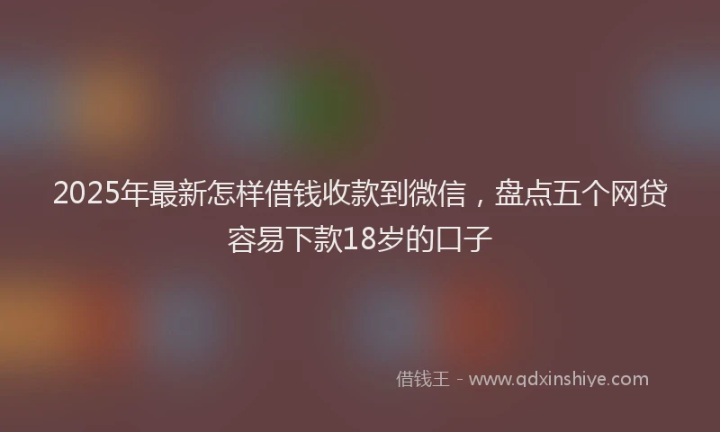 2025年最新怎样借钱收款到微信，盘点五个网贷容易下款18岁的口子