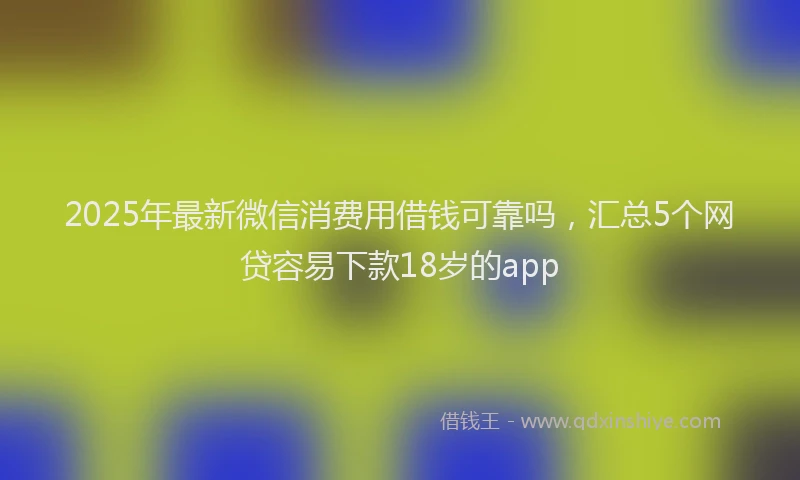 2025年最新微信消费用借钱可靠吗，汇总5个网贷容易下款18岁的app