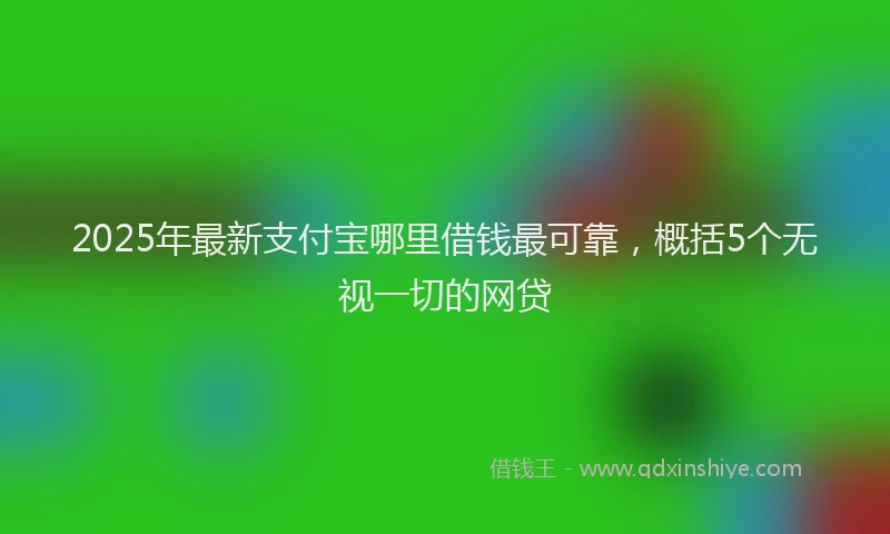 2025年最新支付宝哪里借钱最可靠，概括5个无视一切的网贷