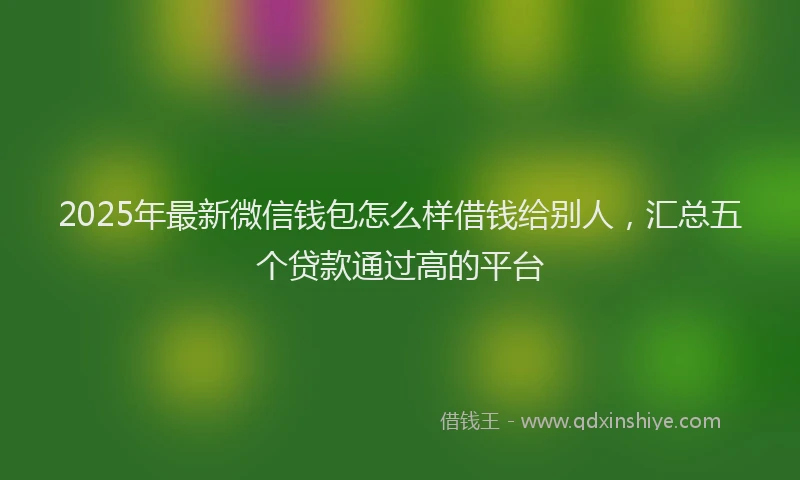 2025年最新微信钱包怎么样借钱给别人，汇总五个贷款通过高的平台
