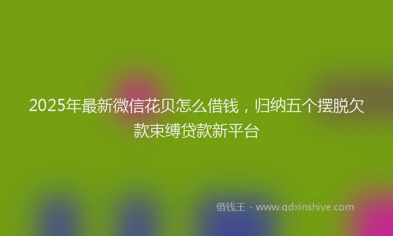 2025年最新微信花贝怎么借钱，归纳五个摆脱欠款束缚贷款新平台