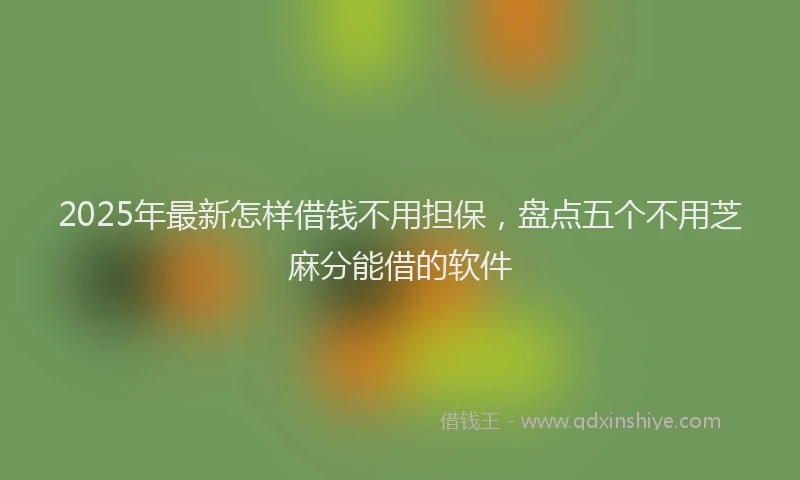 2025年最新怎样借钱不用担保，盘点五个不用芝麻分能借的软件
