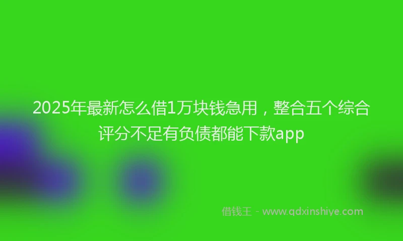 2025年最新怎么借1万块钱急用，整合五个综合评分不足有负债都能下款app