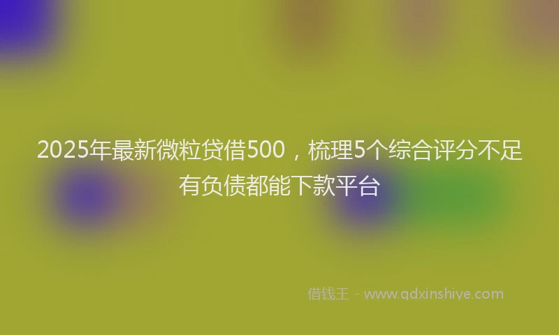 2025年最新微粒贷借500，梳理5个综合评分不足有负债都能下款平台