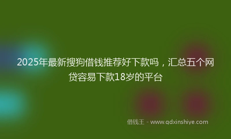2025年最新搜狗借钱推荐好下款吗，汇总五个网贷容易下款18岁的平台