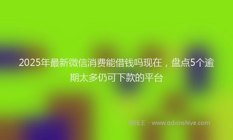 2025年最新微信消费能借钱吗现在，盘点5个逾期太多仍可下款的平台