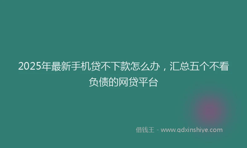 2025年最新手机贷不下款怎么办，汇总五个不看负债的网贷平台