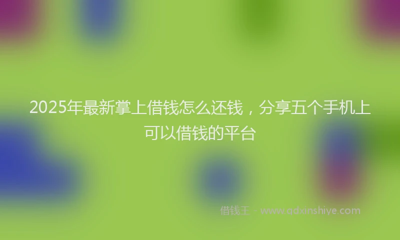 2025年最新掌上借钱怎么还钱，分享五个手机上可以借钱的平台