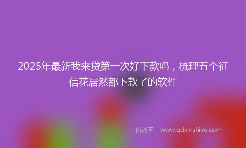 2025年最新我来贷第一次好下款吗，梳理五个征信花居然都下款了的软件
