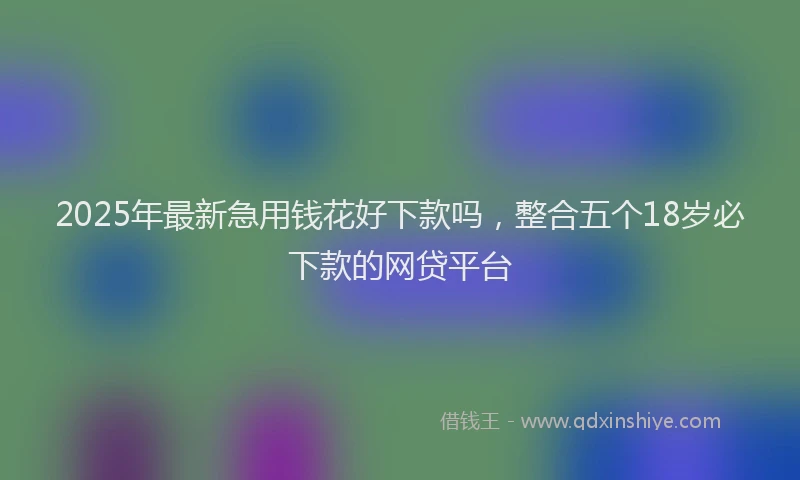 2025年最新急用钱花好下款吗，整合五个18岁必下款的网贷平台