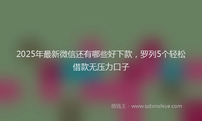 2025年最新微信还有哪些好下款，罗列5个轻松借款无压力口子