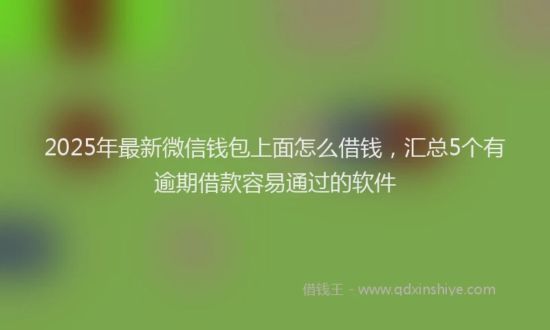 2025年最新微信钱包上面怎么借钱，汇总5个有逾期借款容易通过的软件